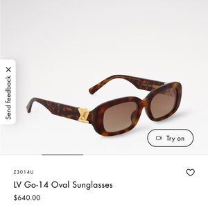 LV Go-14 Oval Sunglasses Dark Tortoise